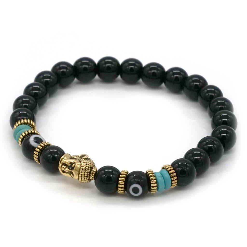 Bracelet Evil Eye Protection Black Onyx Stones Os 15$